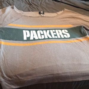 Packers off the shoulder sweatshirt
